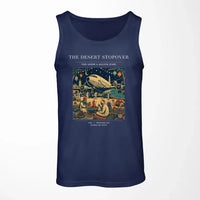 Thumbnail for VINTAGE G4090 - The Desert Stopover - Designed Tank Tops design on darkblue