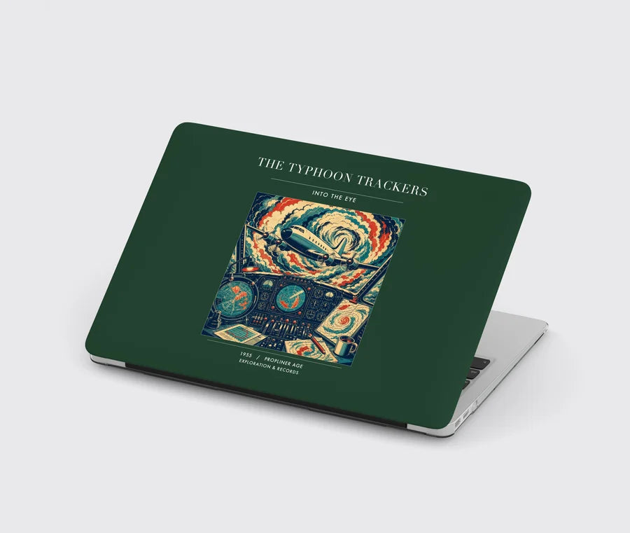 VINTAGE G4091 - The Typhoon Trackers - Designed MacBook Cases design on darkgreen