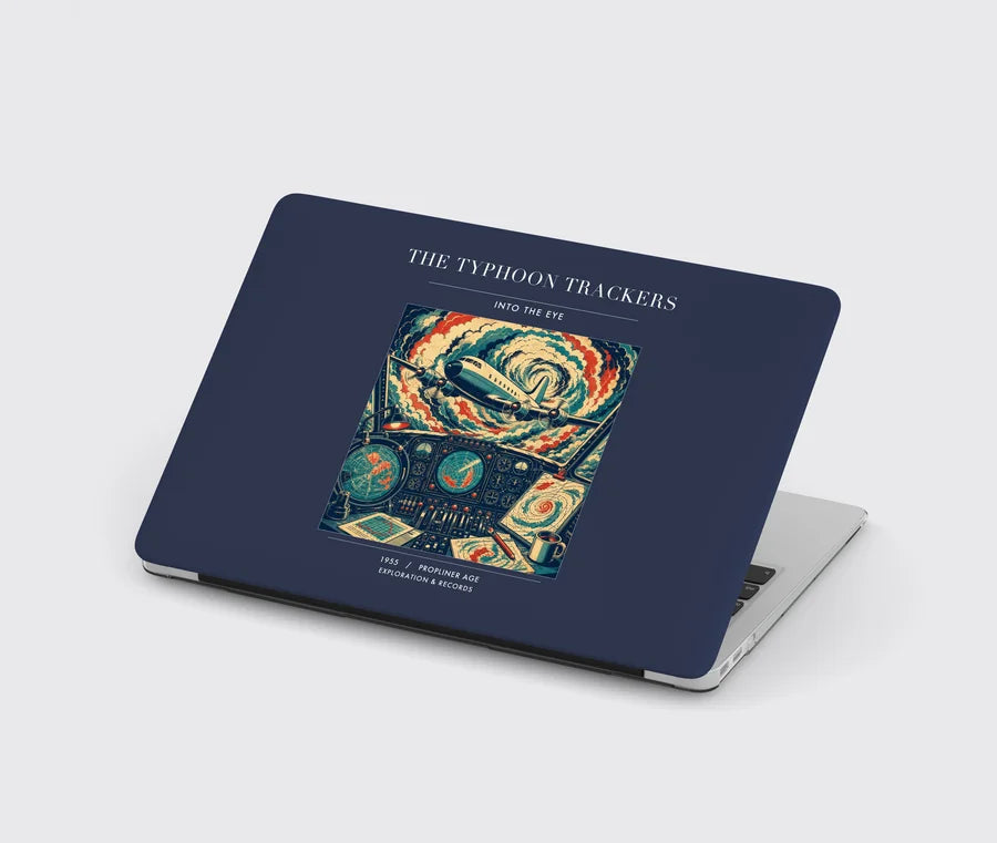 VINTAGE G4091 - The Typhoon Trackers - Designed MacBook Cases design on navyblue