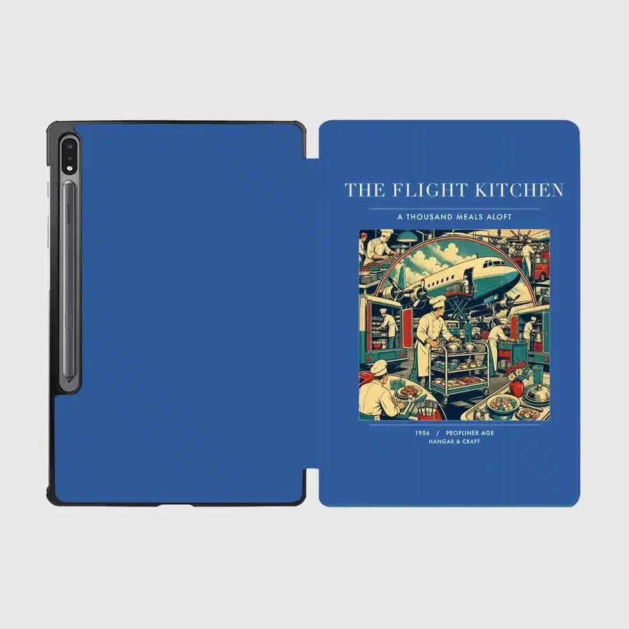 VINTAGE G4092 - The Flight Kitchen - Designed iPad & Samsung Tablet Cases design on blue samsung