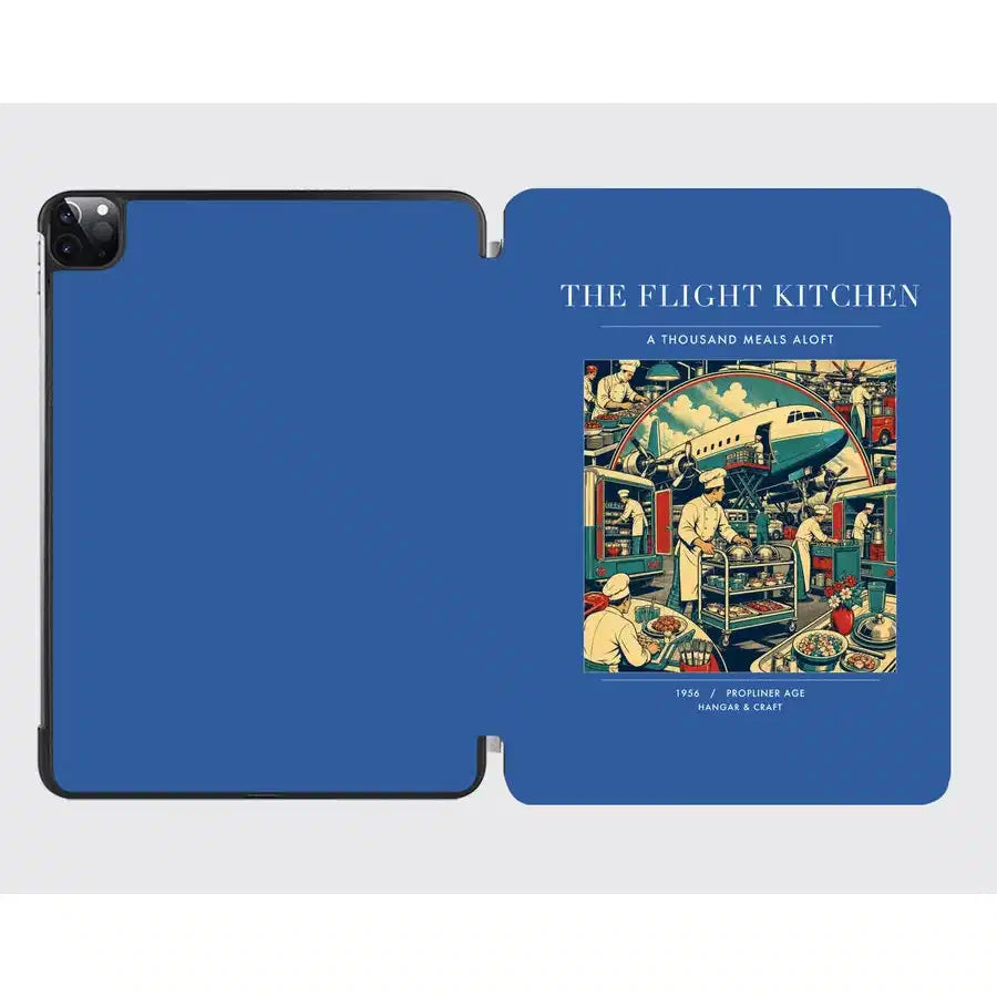 VINTAGE G4092 - The Flight Kitchen - Designed iPad & Samsung Tablet Cases design on blue ipad