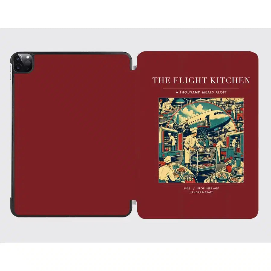 VINTAGE G4092 - The Flight Kitchen - Designed iPad & Samsung Tablet Cases design on darkred ipad