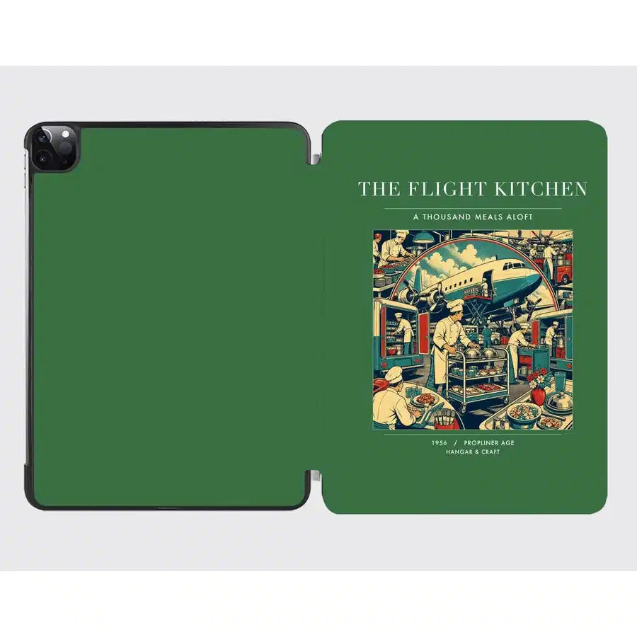 VINTAGE G4092 - The Flight Kitchen - Designed iPad & Samsung Tablet Cases design on green ipad