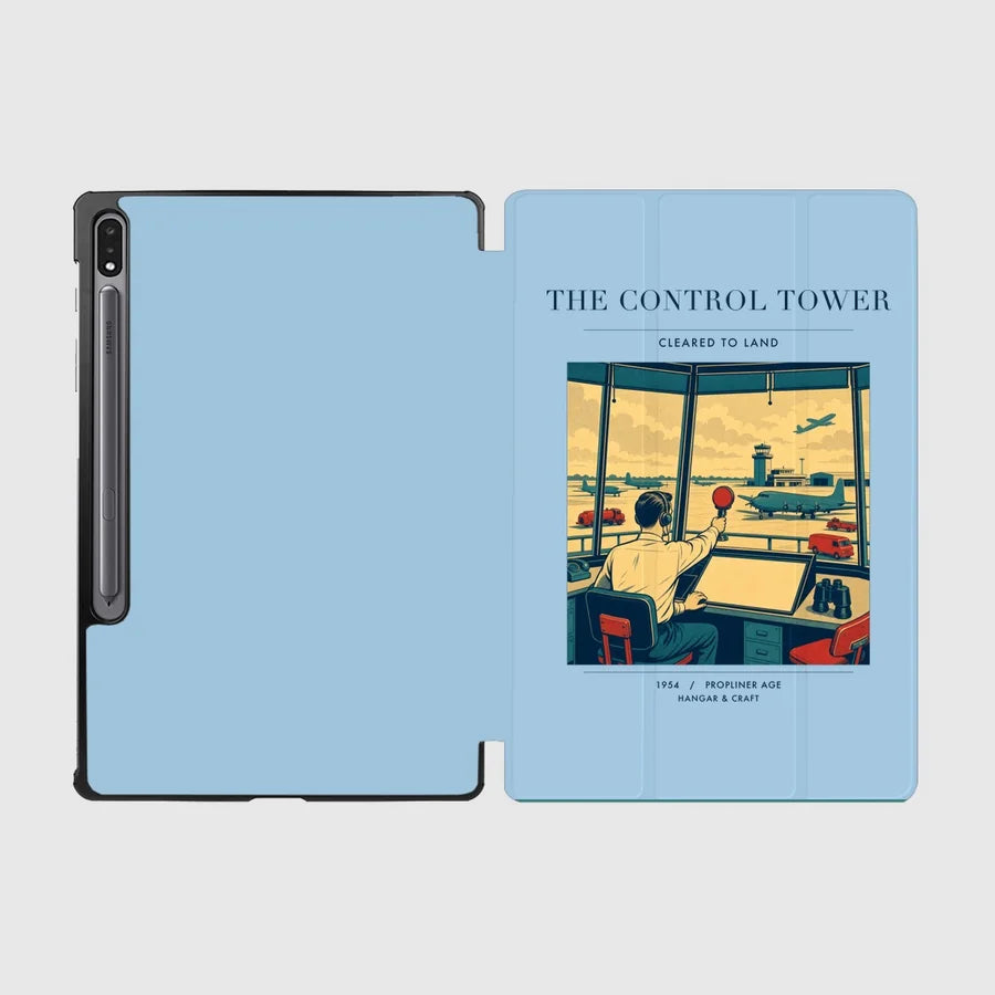 VINTAGE G4093 - The Control Tower - Designed iPad & Samsung Tablet Cases design on lightblue samsung