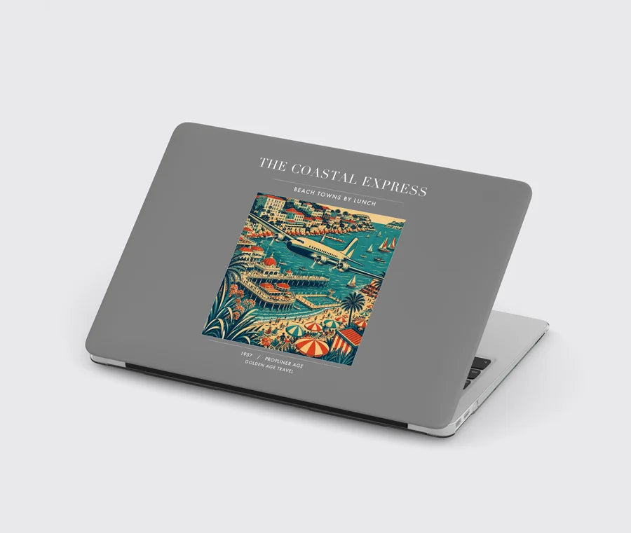 VINTAGE G4096 - The Coastal Express - Designed MacBook Cases design on gray