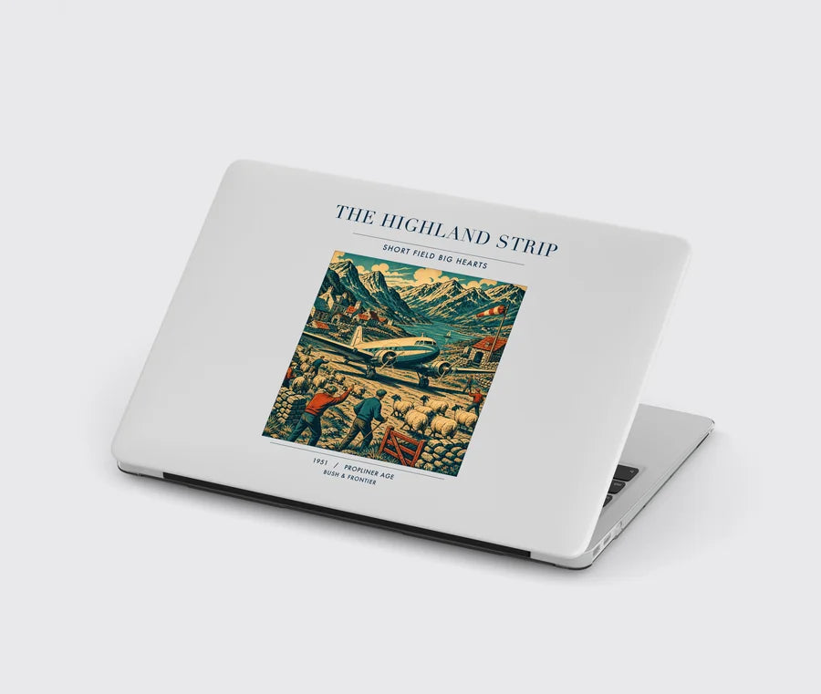 VINTAGE G4097 - The Highland Strip - Designed MacBook Cases design on lightgray