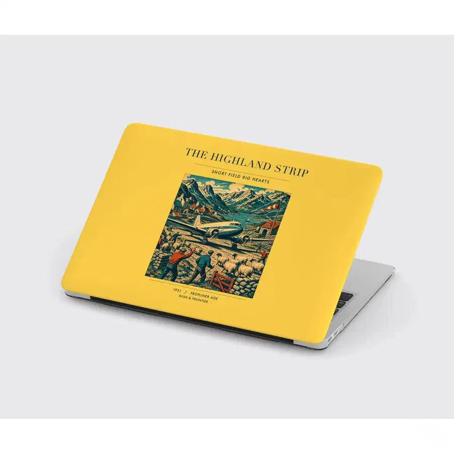 VINTAGE G4097 - The Highland Strip - Designed MacBook Cases design on yellow