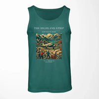 Thumbnail for VINTAGE G4097 - The Highland Strip - Designed Tank Tops design on green