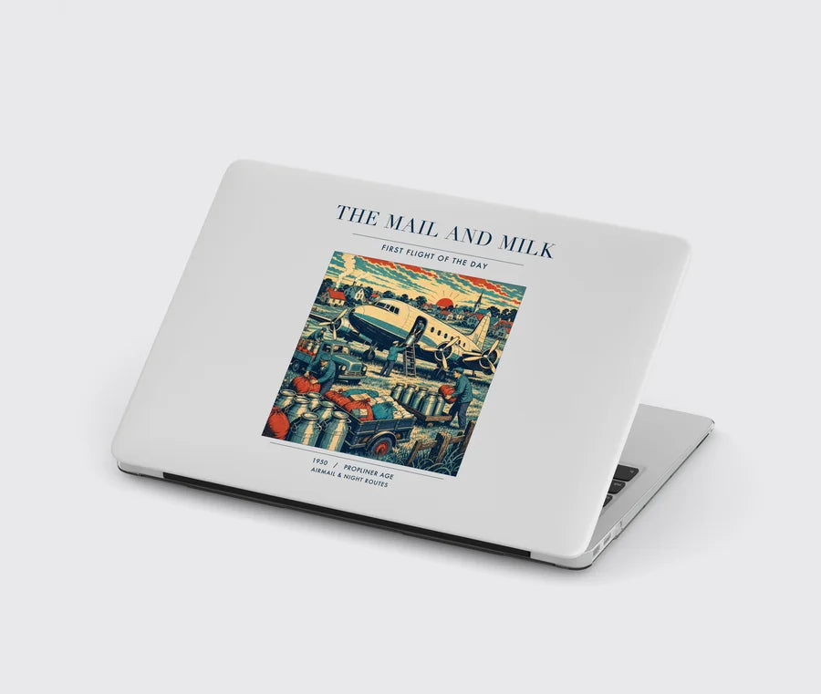 VINTAGE G4098 - The Mail And Milk - Designed MacBook Cases design on lightgray