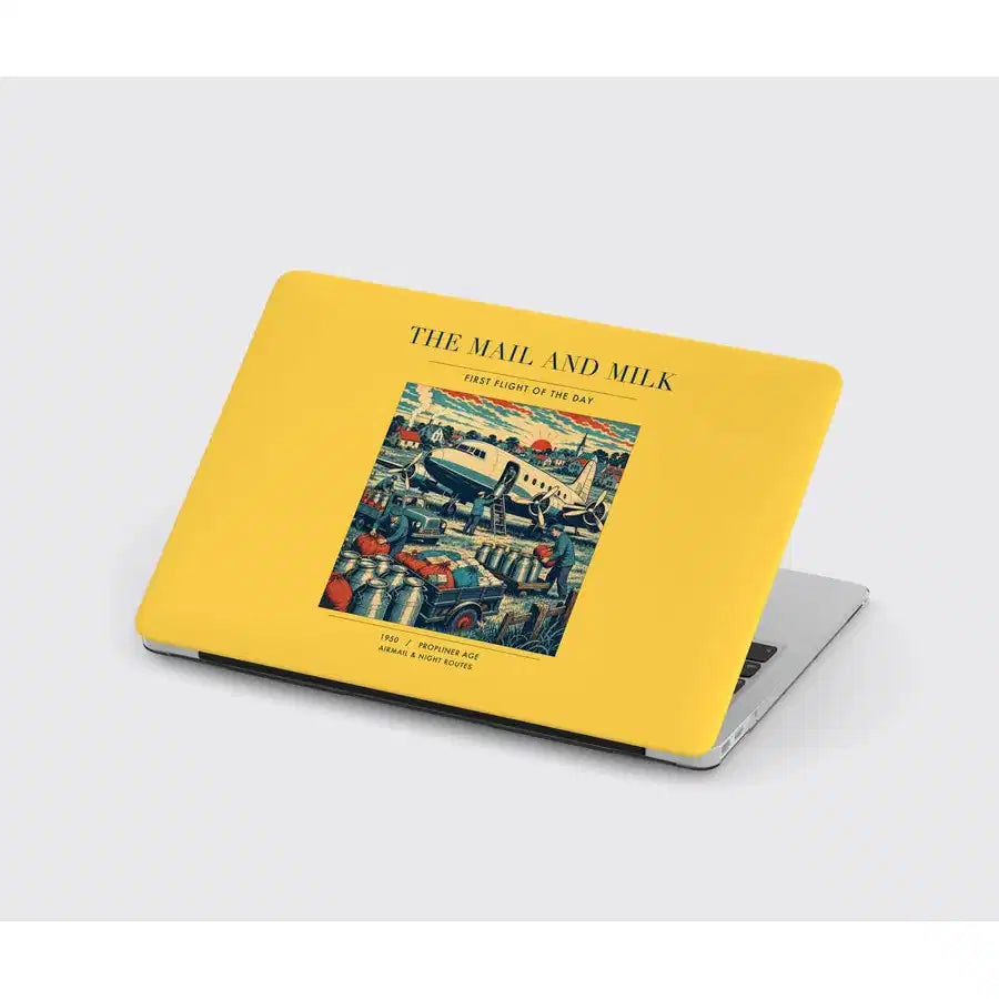 VINTAGE G4098 - The Mail And Milk - Designed MacBook Cases design on yellow