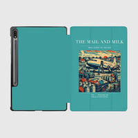 Thumbnail for VINTAGE G4098 - The Mail And Milk - Designed iPad & Samsung Tablet Cases design on turquoise samsung