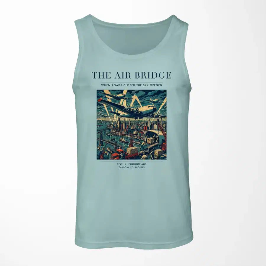VINTAGE G4099 - The Air Bridge - Designed Tank Tops design on lightgreen