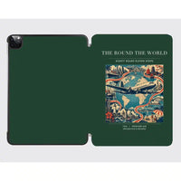 Thumbnail for VINTAGE G4100 - The Round The World - Designed iPad & Samsung Tablet Cases design on darkgreen ipad