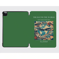 Thumbnail for VINTAGE G4100 - The Round The World - Designed iPad & Samsung Tablet Cases design on green ipad