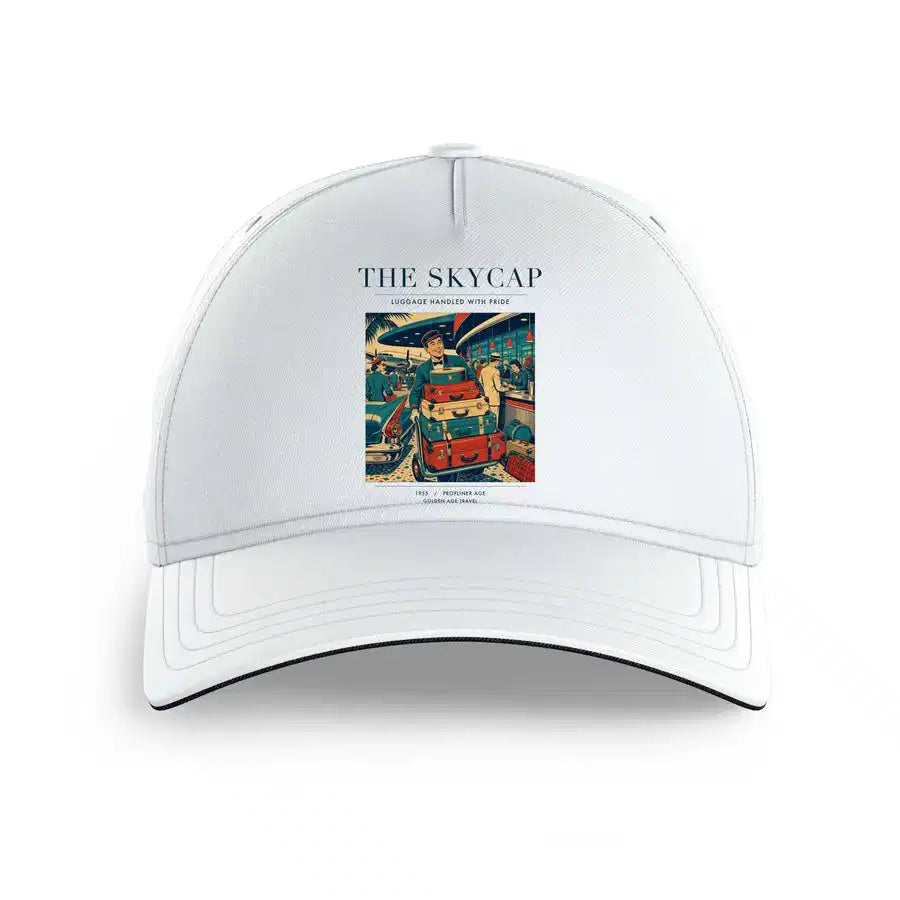 VINTAGE G4101 - The Skycap - Printed Hat design on white