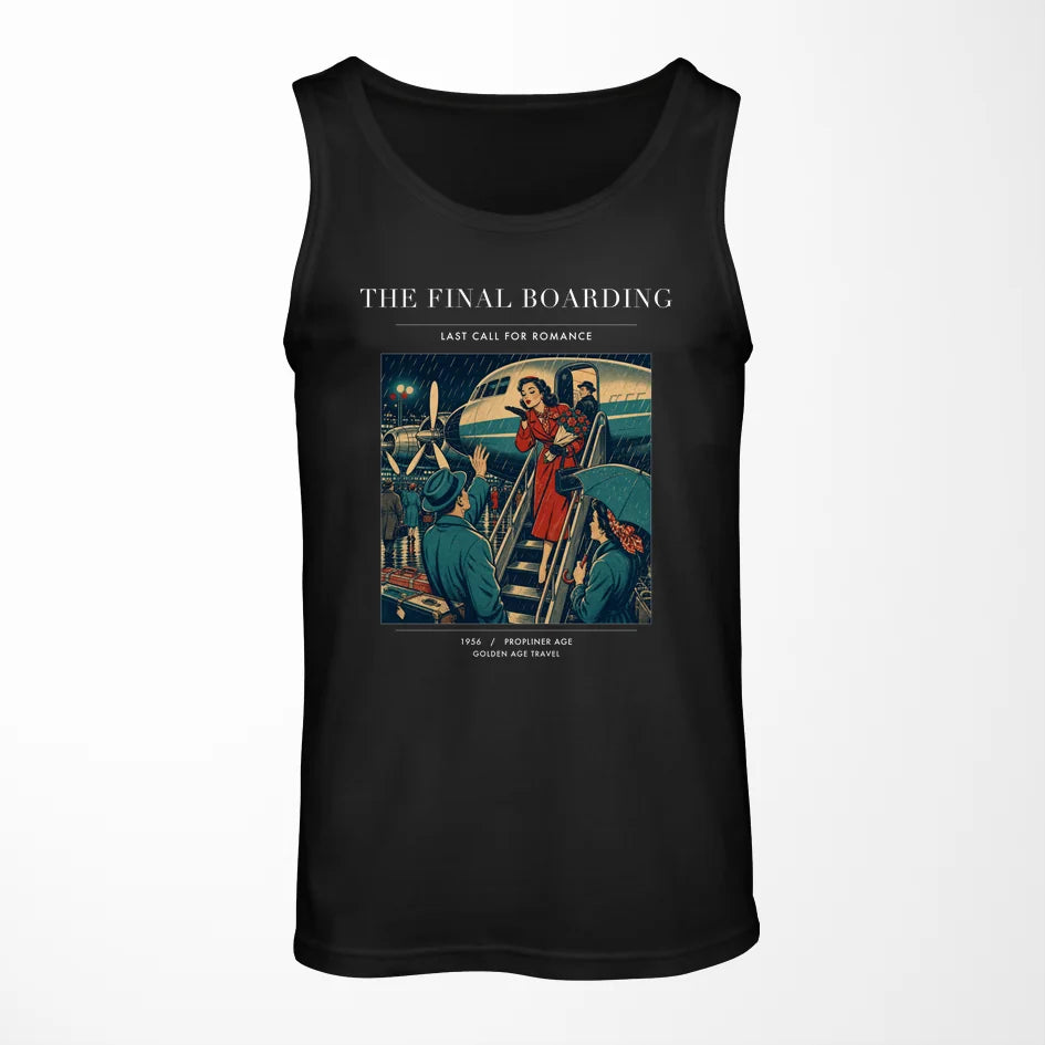 VINTAGE G4102 - The Final Boarding - Designed Tank Tops design on black