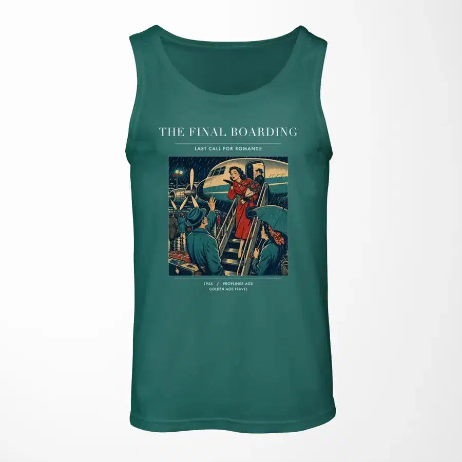 VINTAGE G4102 - The Final Boarding - Designed Tank Tops design on green