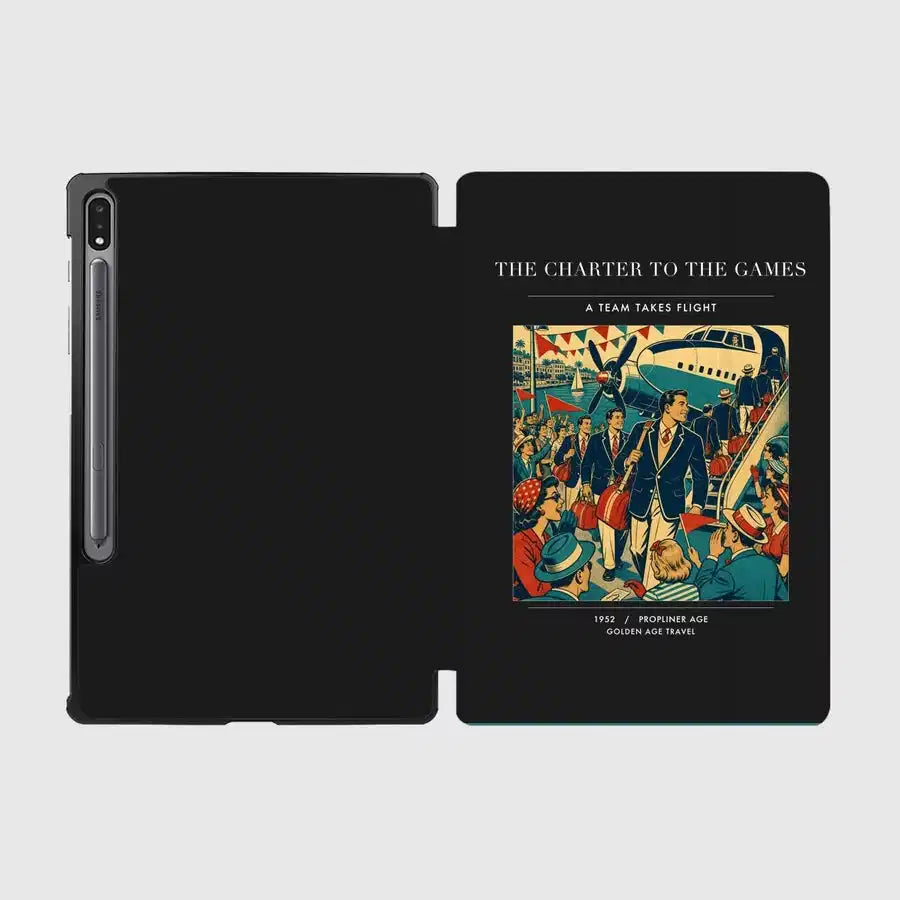 VINTAGE G4103 - The Charter To The Games - Designed iPad & Samsung Tablet Cases design on black samsung