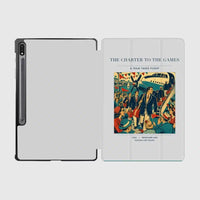 Thumbnail for VINTAGE G4103 - The Charter To The Games - Designed iPad & Samsung Tablet Cases design on lightgray samsung