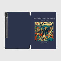 Thumbnail for VINTAGE G4103 - The Charter To The Games - Designed iPad & Samsung Tablet Cases design on navyblue samsung