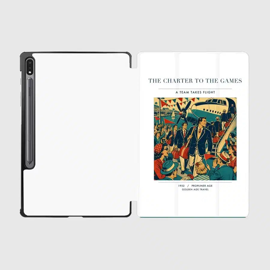 VINTAGE G4103 - The Charter To The Games - Designed iPad & Samsung Tablet Cases design on white samsung
