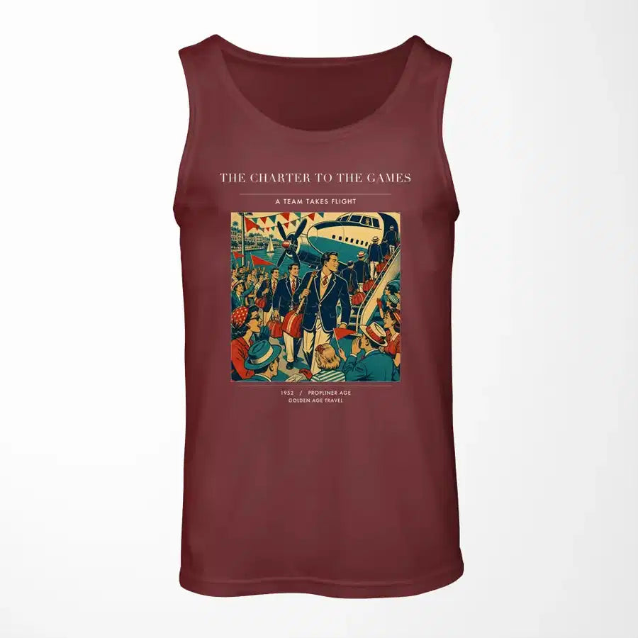 VINTAGE G4103 - The Charter To The Games - Designed Tank Tops design on darkred