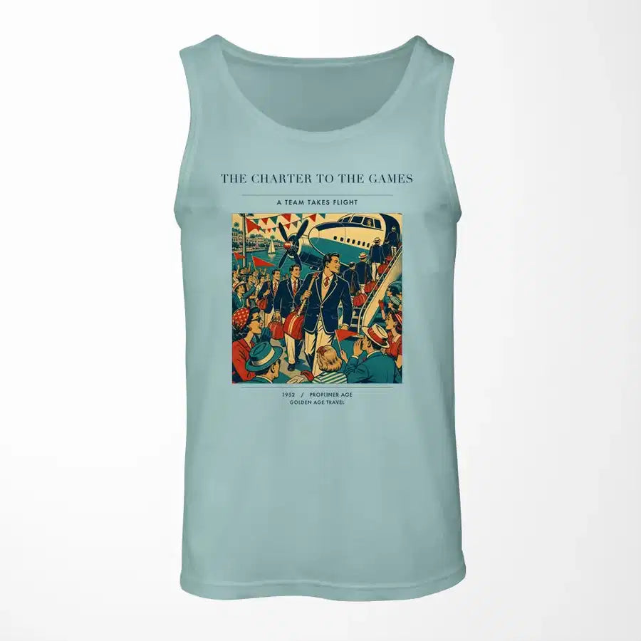 VINTAGE G4103 - The Charter To The Games - Designed Tank Tops design on lightgreen