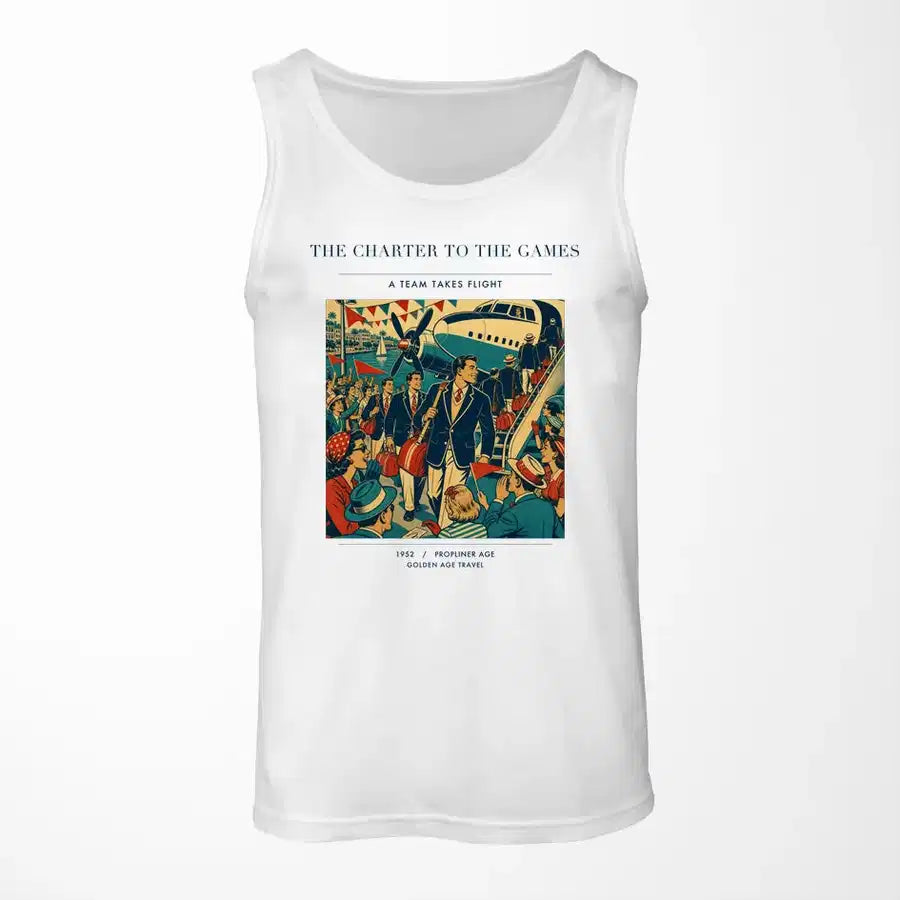 VINTAGE G4103 - The Charter To The Games - Designed Tank Tops design on white