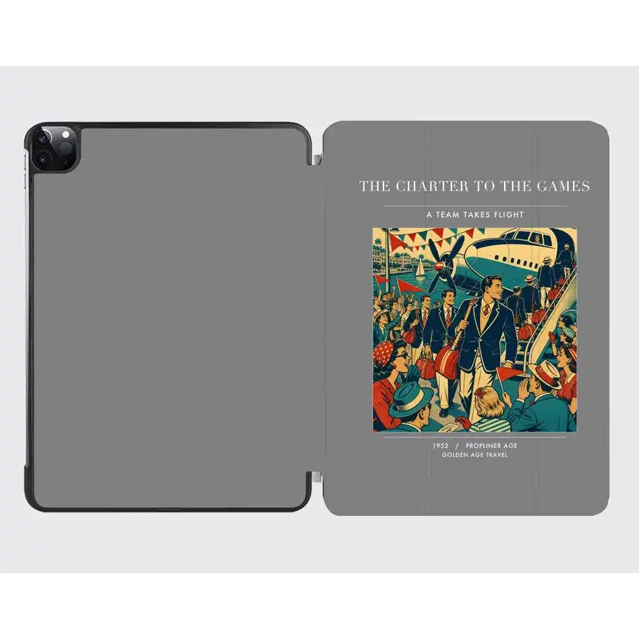 VINTAGE G4103 - The Charter To The Games - Designed iPad & Samsung Tablet Cases design on gray ipad