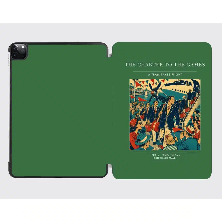 VINTAGE G4103 - The Charter To The Games - Designed iPad & Samsung Tablet Cases design on green ipad