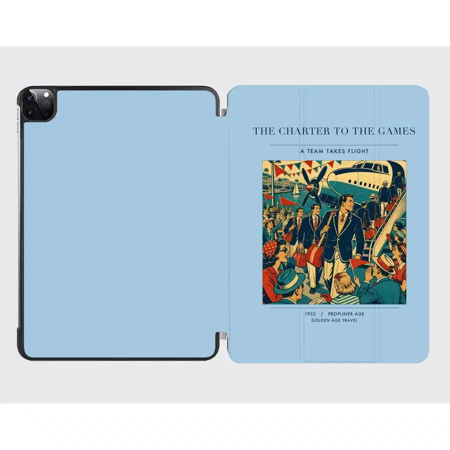 VINTAGE G4103 - The Charter To The Games - Designed iPad & Samsung Tablet Cases design on lightblue ipad