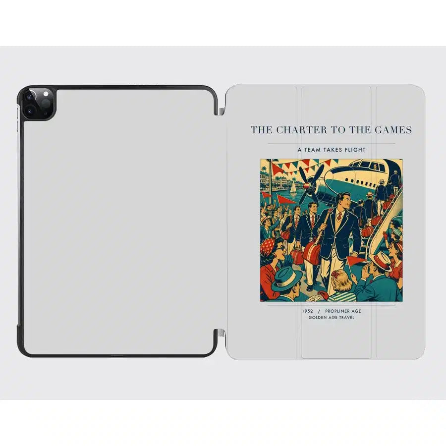 VINTAGE G4103 - The Charter To The Games - Designed iPad & Samsung Tablet Cases design on lightgray ipad