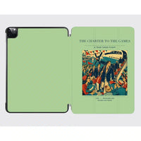 Thumbnail for VINTAGE G4103 - The Charter To The Games - Designed iPad & Samsung Tablet Cases design on lightgreen ipad