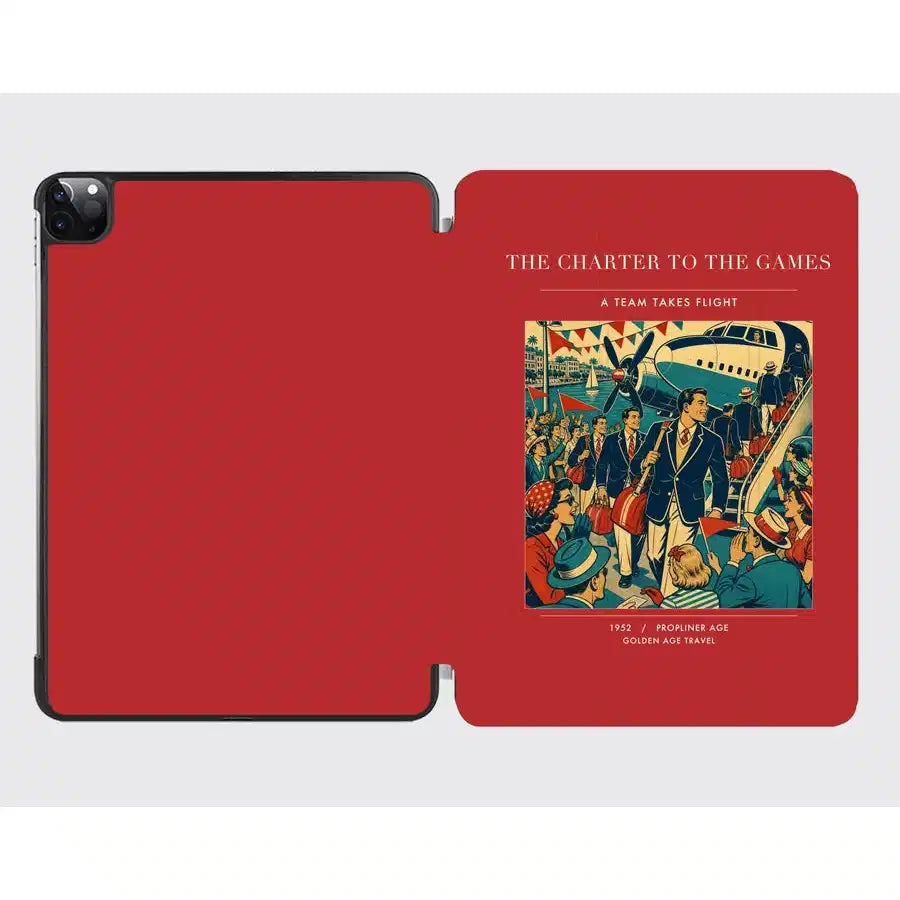 VINTAGE G4103 - The Charter To The Games - Designed iPad & Samsung Tablet Cases design on red ipad