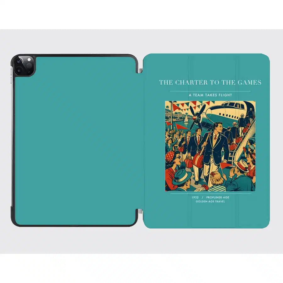 VINTAGE G4103 - The Charter To The Games - Designed iPad & Samsung Tablet Cases design on turquoise ipad