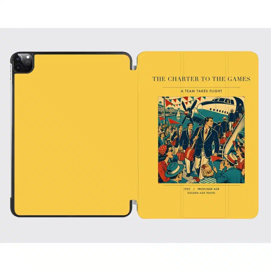 VINTAGE G4103 - The Charter To The Games - Designed iPad & Samsung Tablet Cases design on yellow ipad