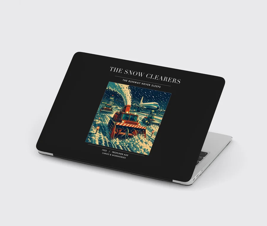VINTAGE G4105 - The Snow Clearers - Designed MacBook Cases design on black