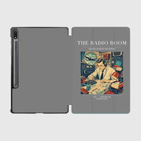 Thumbnail for VINTAGE G4106 - The Radio Room - Designed iPad & Samsung Tablet Cases design on gray samsung