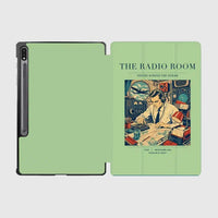 Thumbnail for VINTAGE G4106 - The Radio Room - Designed iPad & Samsung Tablet Cases design on lightgreen samsung