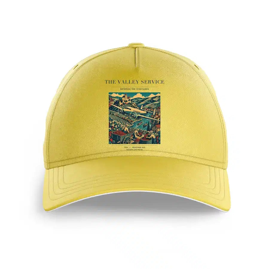 VINTAGE G4110 - The Valley Service - Printed Hat design on yellow