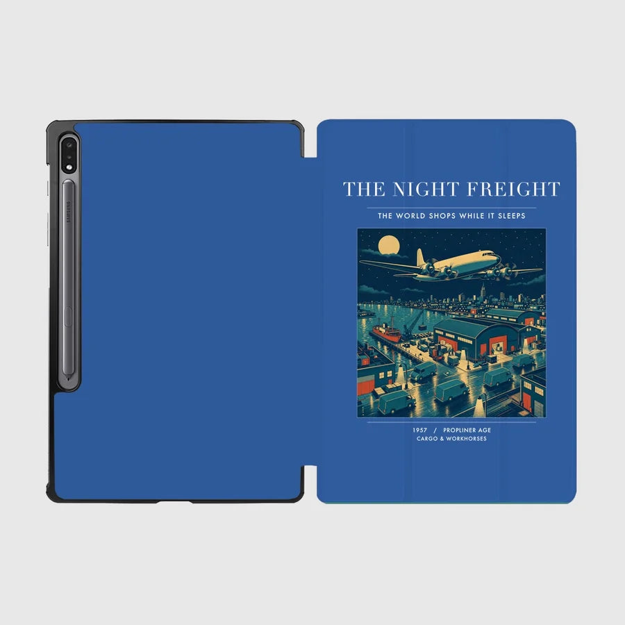 VINTAGE G4111 - The Night Freight - Designed iPad & Samsung Tablet Cases design on blue samsung