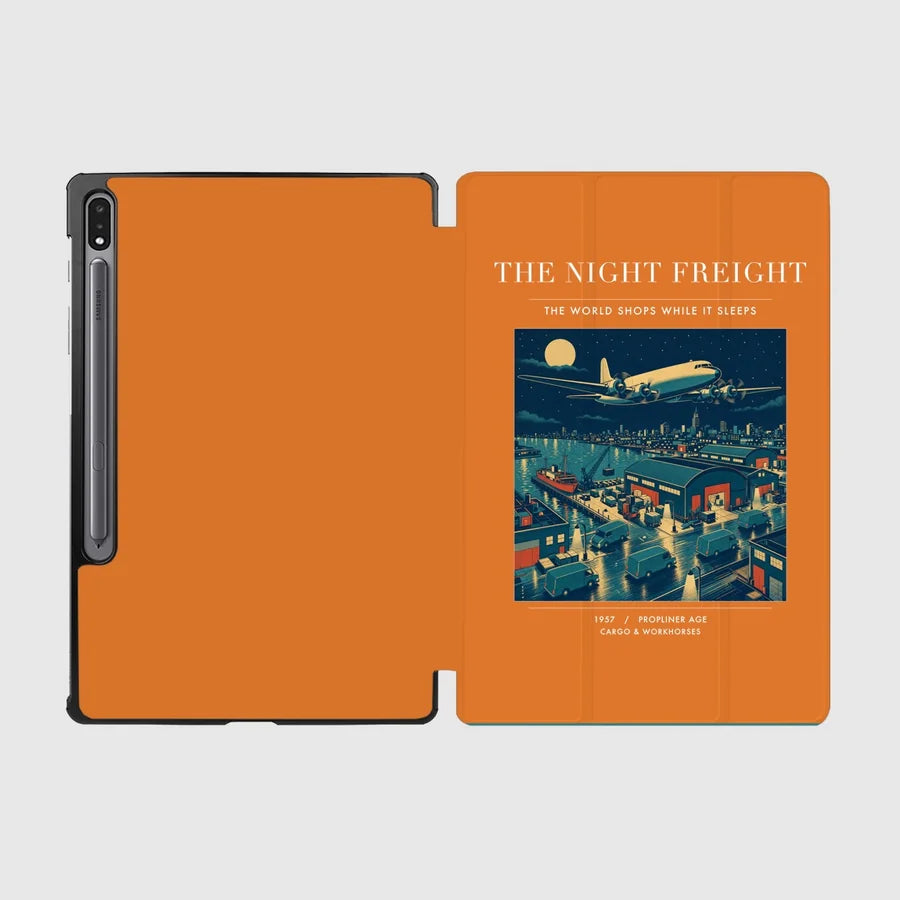 VINTAGE G4111 - The Night Freight - Designed iPad & Samsung Tablet Cases design on orange samsung