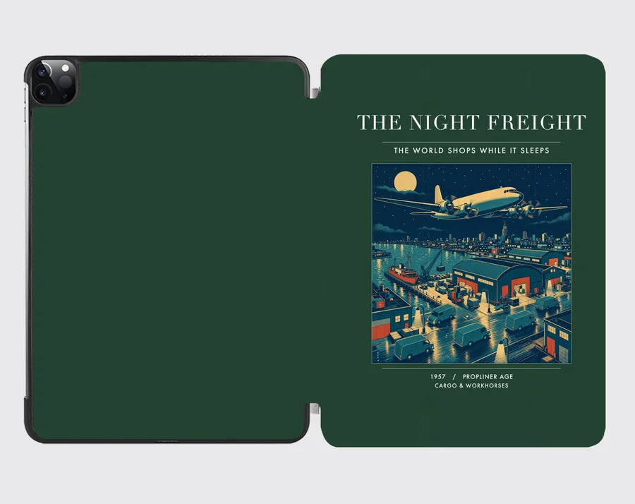 VINTAGE G4111 - The Night Freight - Designed iPad & Samsung Tablet Cases design on darkgreen ipad