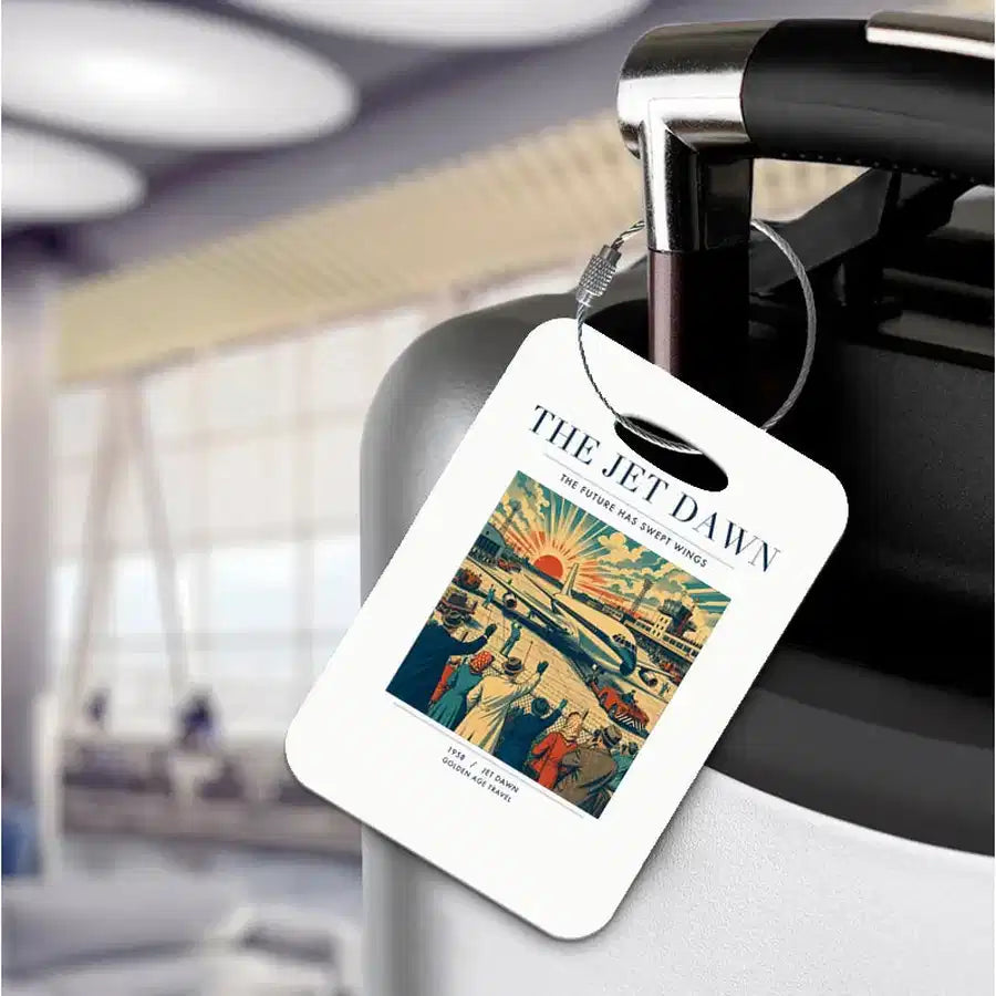 VINTAGE G4113 - The Jet Dawn - Acrylic Luggage Tags design on white
