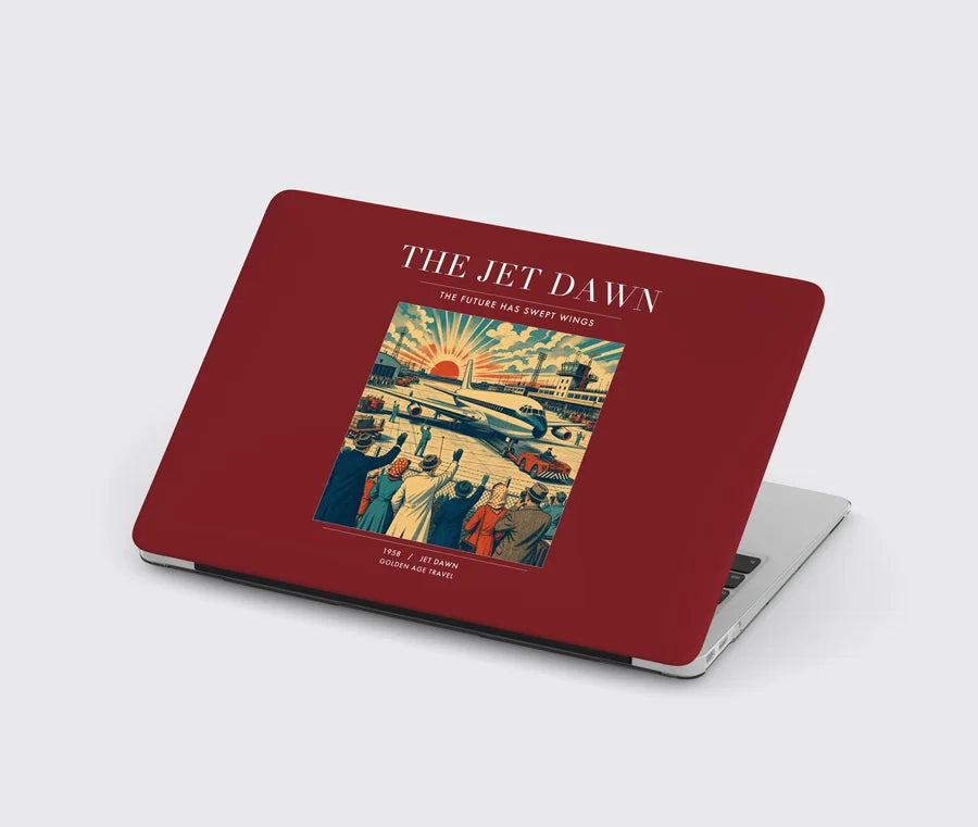 VINTAGE G4113 - The Jet Dawn - Designed MacBook Cases design on darkred