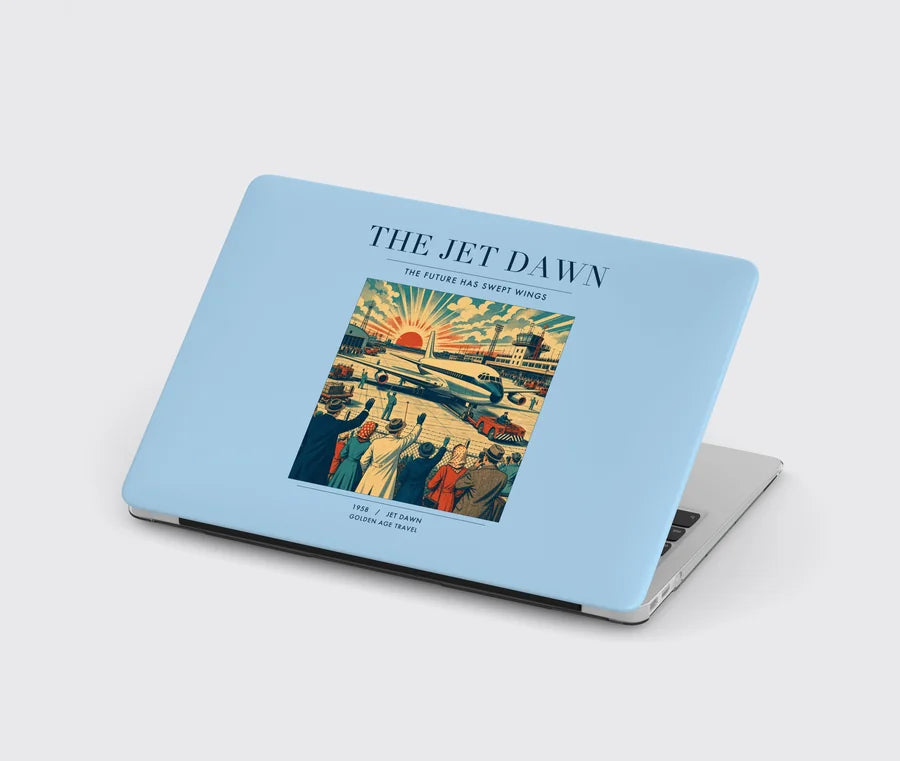 VINTAGE G4113 - The Jet Dawn - Designed MacBook Cases design on lightblue