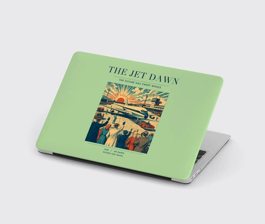 VINTAGE G4113 - The Jet Dawn - Designed MacBook Cases design on lightgreen