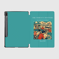 Thumbnail for VINTAGE G4114 - The Terrace Spotters - Designed iPad & Samsung Tablet Cases design on turquoise samsung