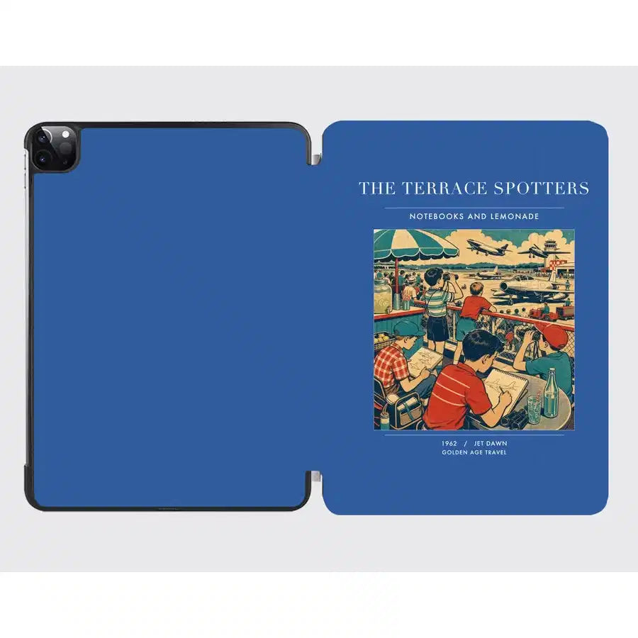 VINTAGE G4114 - The Terrace Spotters - Designed iPad & Samsung Tablet Cases design on blue ipad