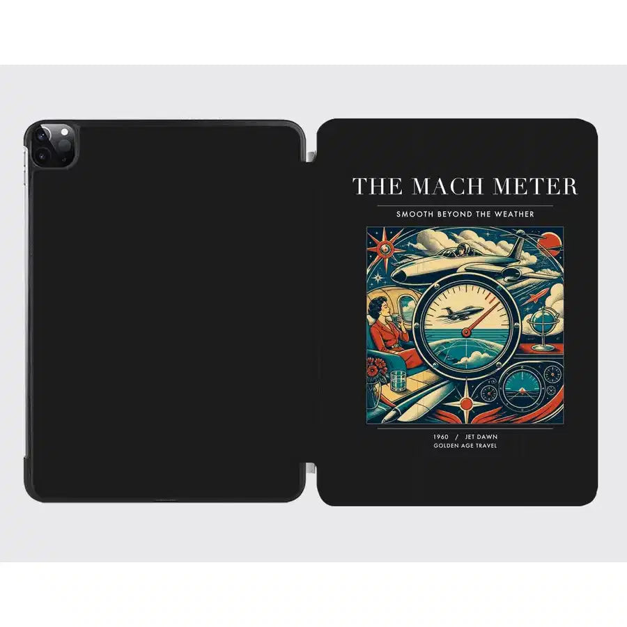 VINTAGE G4115 - The Mach Meter - Designed iPad & Samsung Tablet Cases design on black ipad